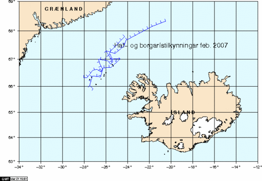 Haf- og borgarístilkynningar í febrúar 2007