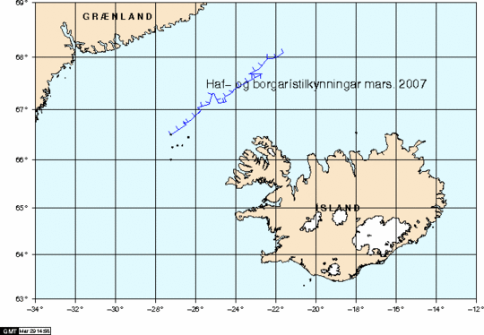 Haf- og borgarístilkynningar í mars 2007