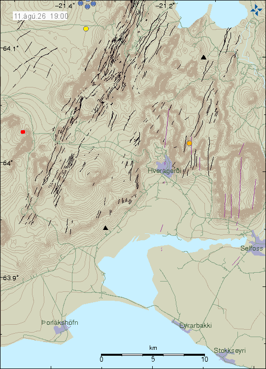 Map of earthquake epicentres