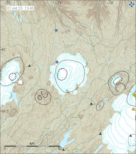 Map of earthquake epicentres