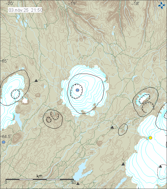 Map of earthquake epicentres