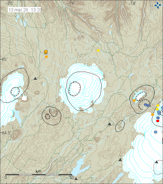 Map of earthquake epicentres