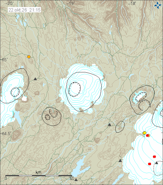 Map of earthquake epicentres