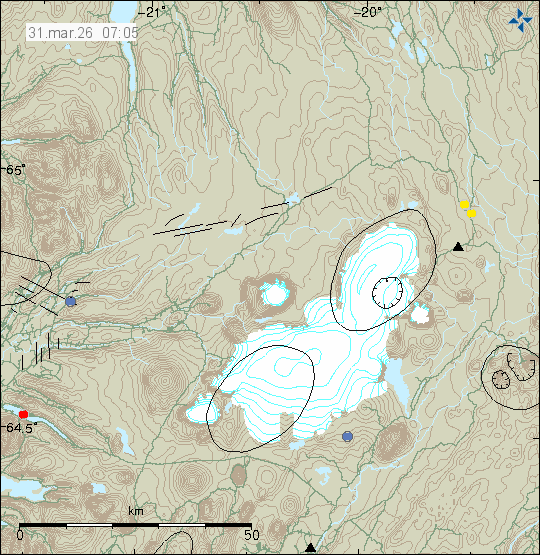 Map of earthquake epicentres