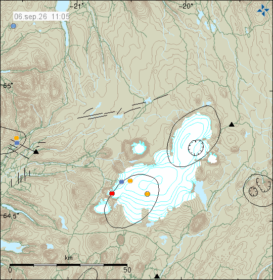 Map of earthquake epicentres