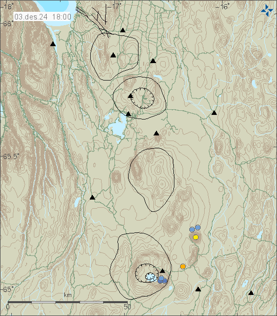 Map of earthquake epicentres