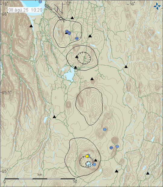 Map of earthquake epicentres