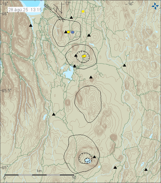 Map of earthquake epicentres