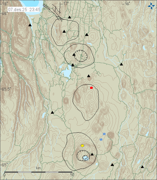 Map of earthquake epicentres