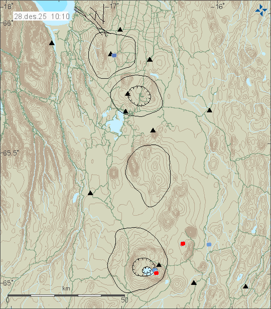 Map of earthquake epicentres