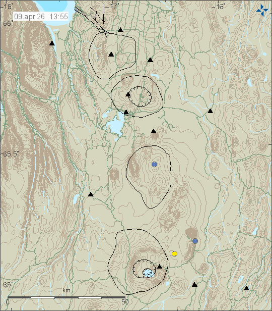 Map of earthquake epicentres