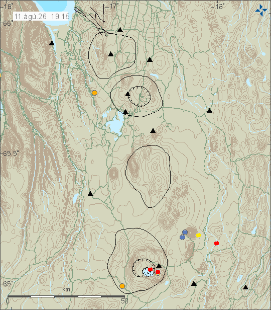Map of earthquake epicentres