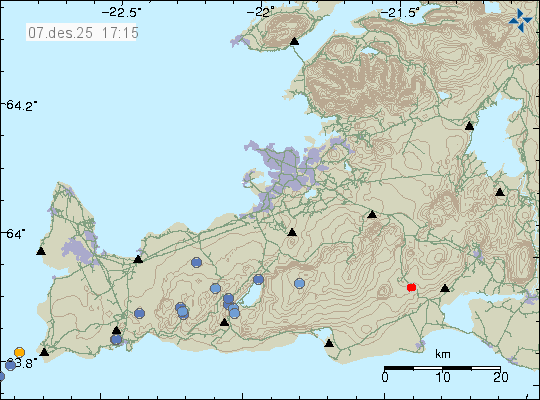 Map of earthquake epicentres