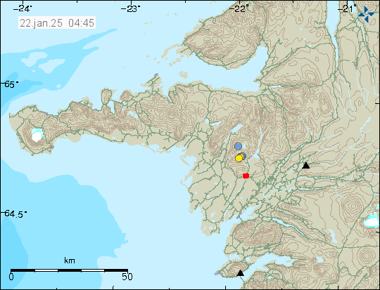 Map of earthquake epicentres