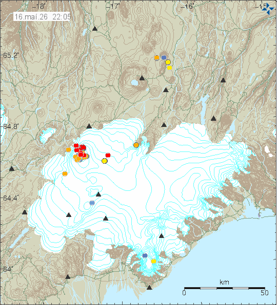 Map of earthquake epicentres