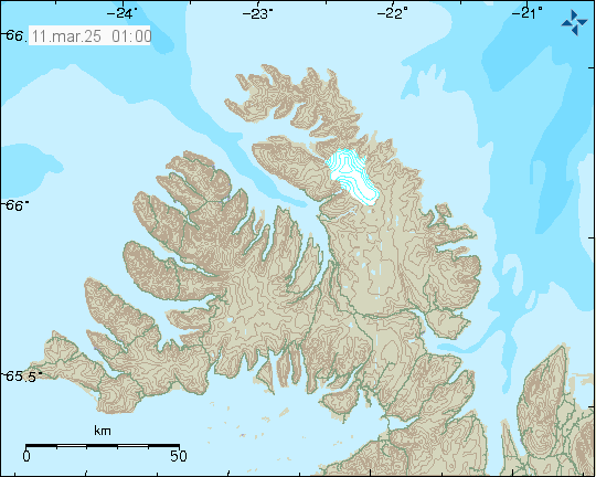 Map of earthquake epicentres